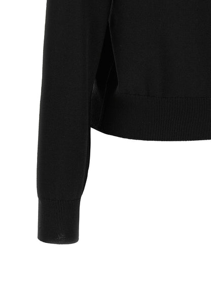 Maison Kitsuné Black Wool Cardigan