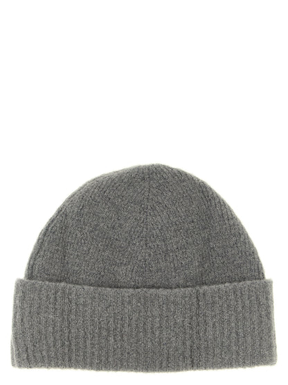 Ami Paris Gray Alpaca Leather Beanie