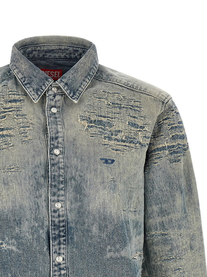 Diesel Blue Cotton Blouse