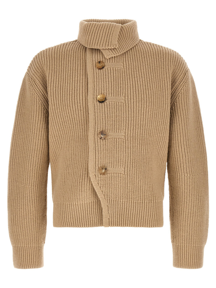 Dries Van Noten Beige Wool Cardigan