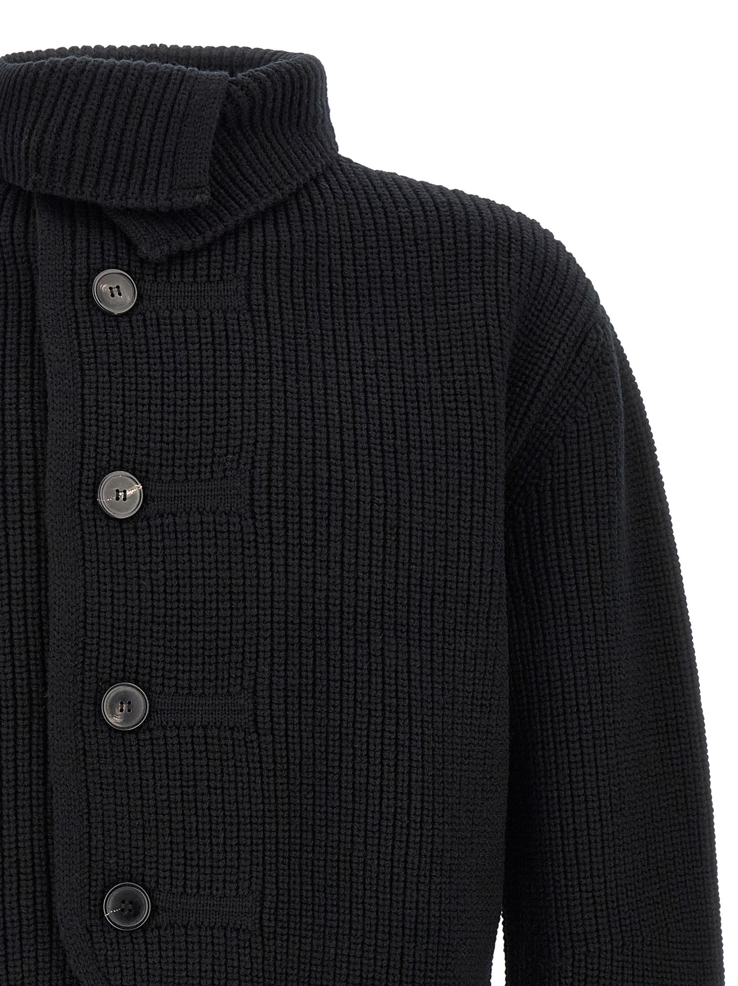 Dries Van Noten Blue Wool Cardigan