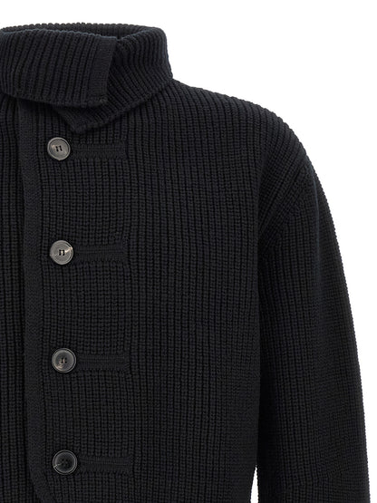Dries Van Noten Blue Wool Cardigan