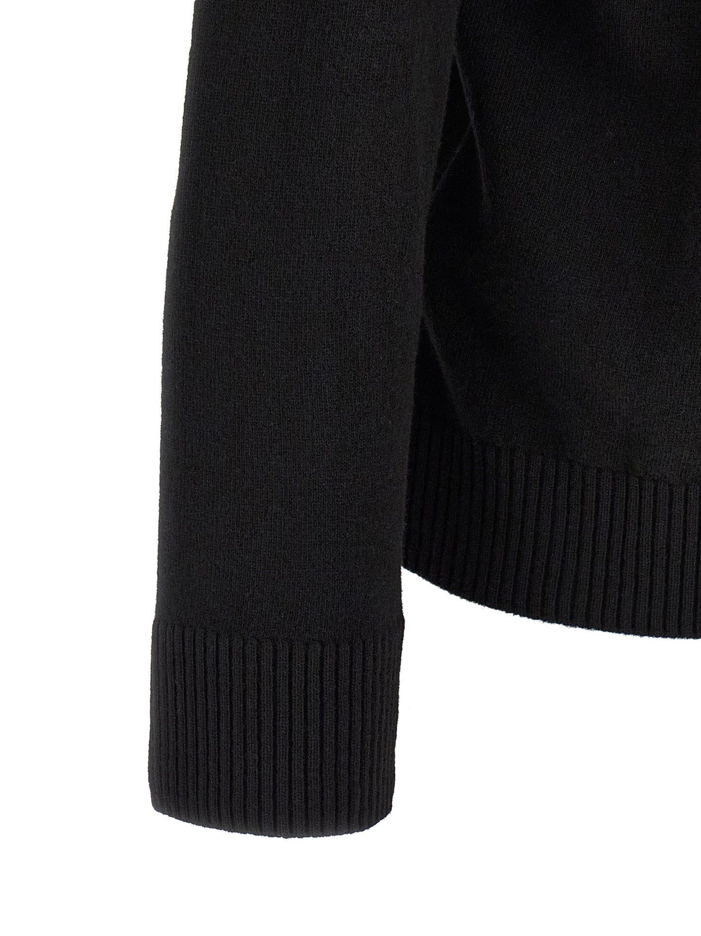 Stone Island Black Virgin Wool Polo Shirt