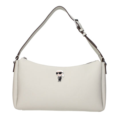 Karl Lagerfeld Gray Leather Shoulder Bag