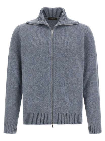 ZANONE Blue Virgin Wool Cardigan