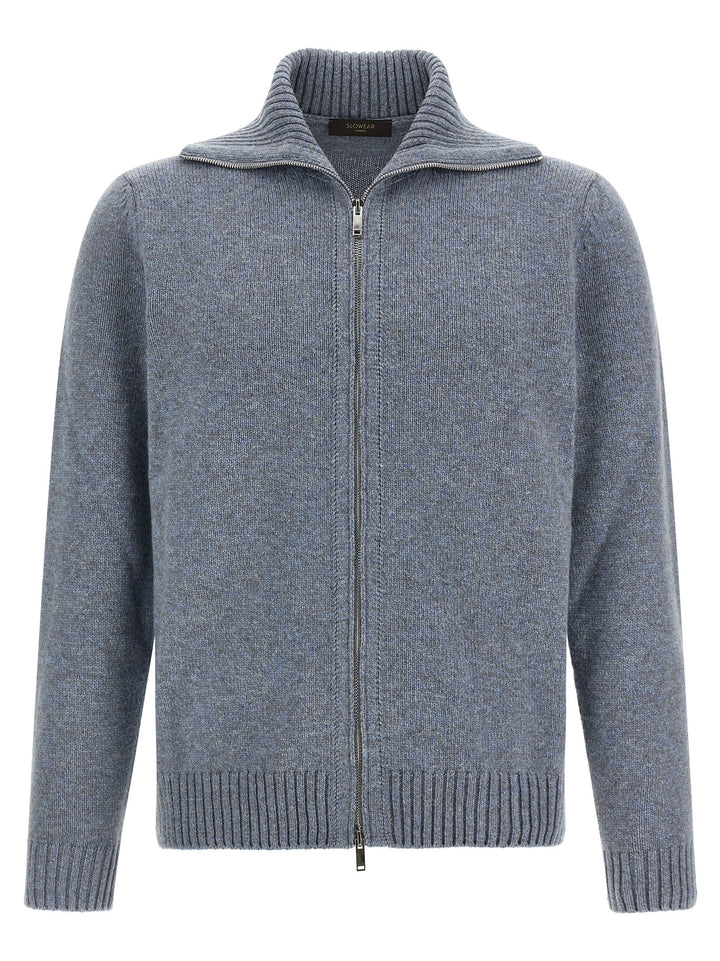ZANONE Blue Virgin Wool Cardigan