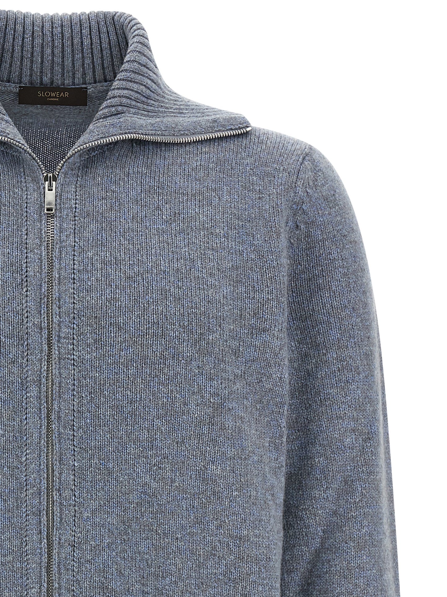 ZANONE Blue Virgin Wool Cardigan