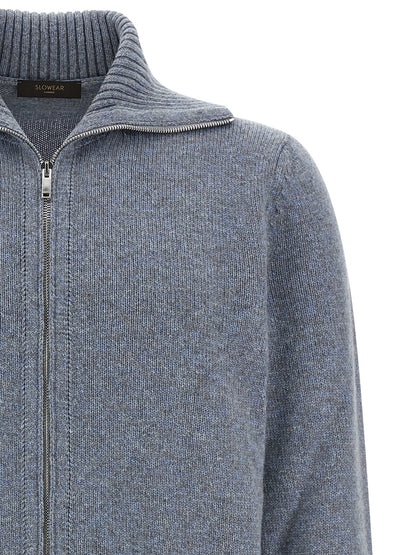 ZANONE Blue Virgin Wool Cardigan