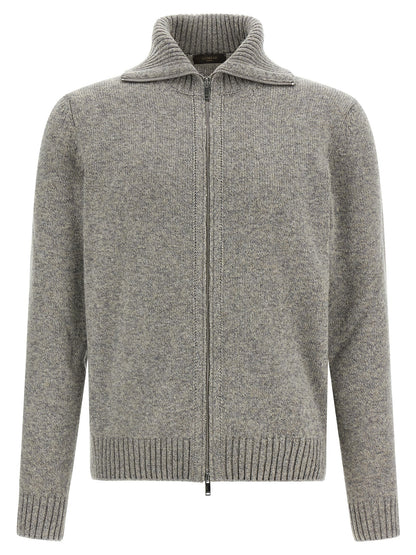 ZANONE Gray Virgin Wool Cardigan