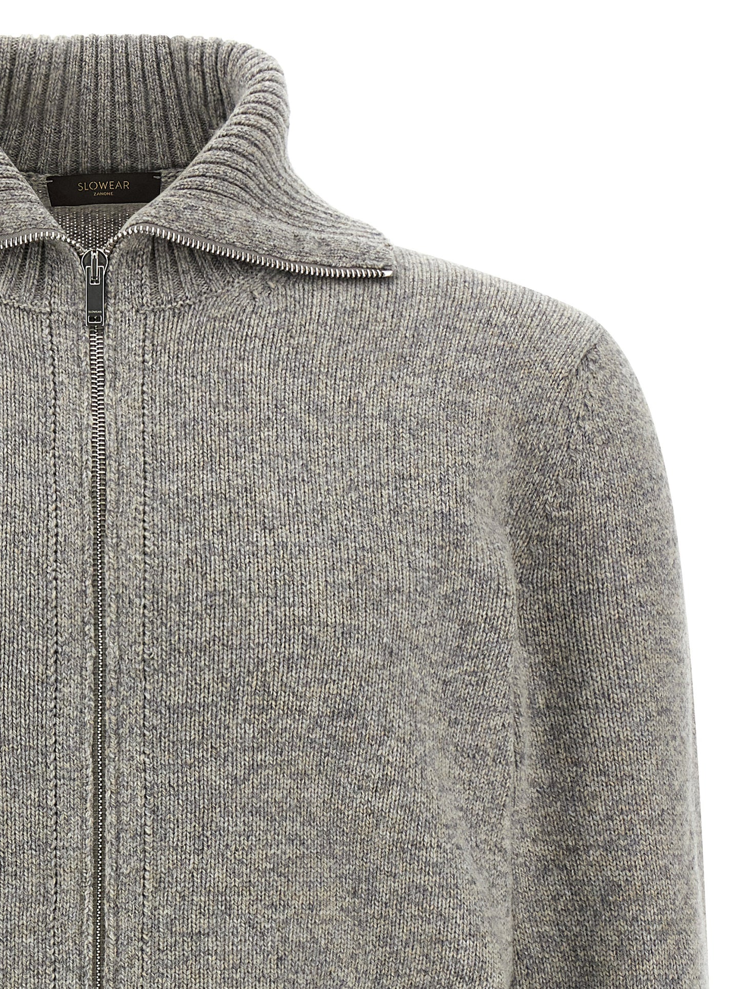 ZANONE Gray Virgin Wool Cardigan
