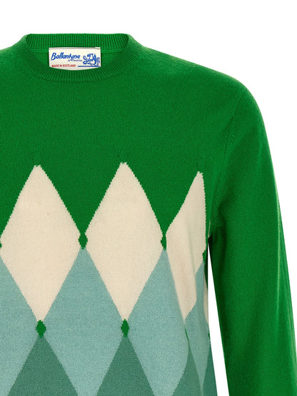 Ballantyne Bicolor Cashmere Cardigan