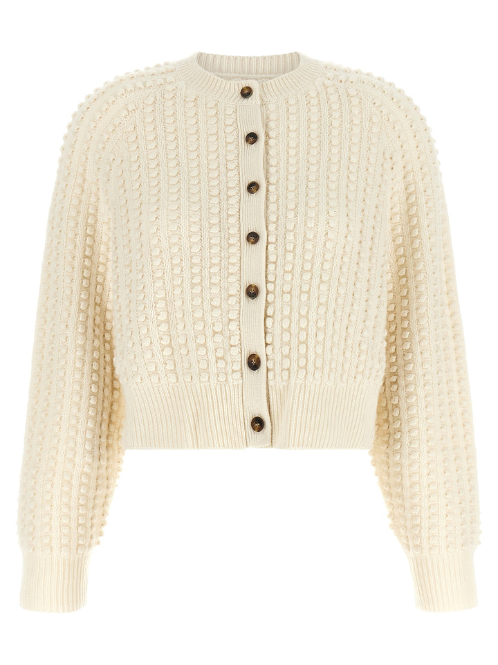 Loulou De Saison White Cashmere Cardigan