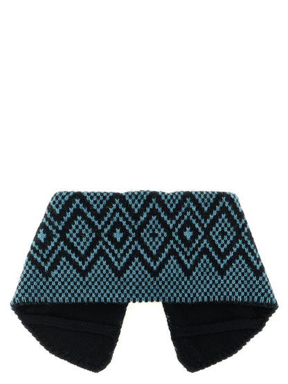 Dries Van Noten Blue Wool Foulard