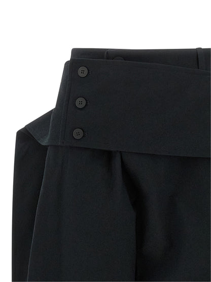 Issey Miyake Black Polyester Casual Pants