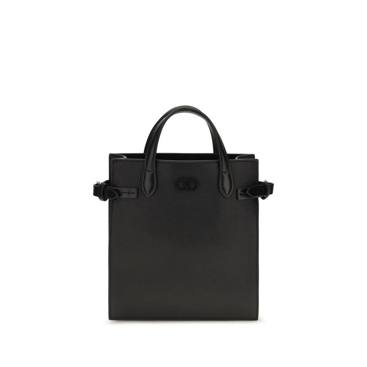 Valentino Garavani Black Calf Leather Bos Taurus Handbag