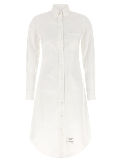 Thom Browne White Cotton Midi Skirt