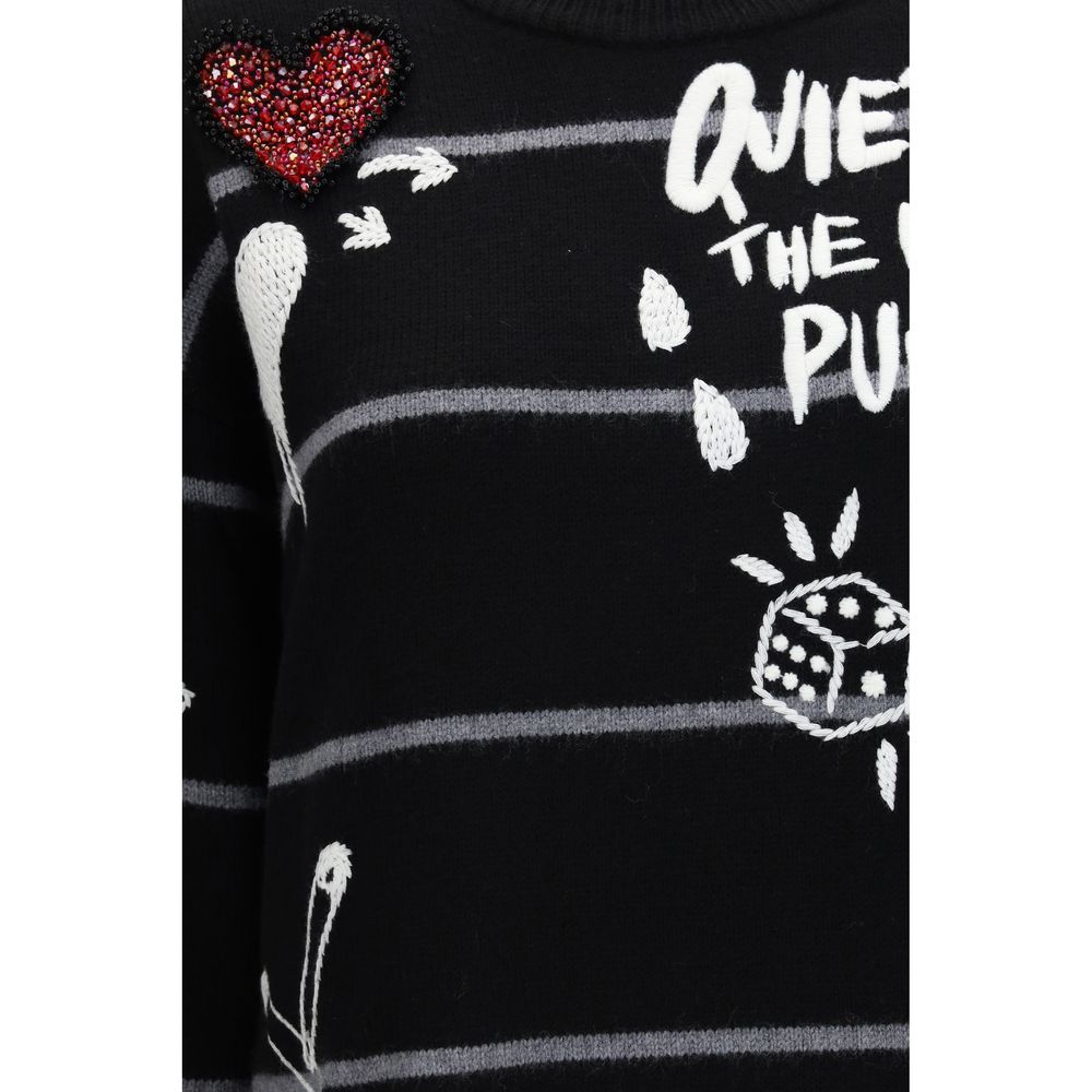 PINKO Black Wool Oves Aries Sweatshirt