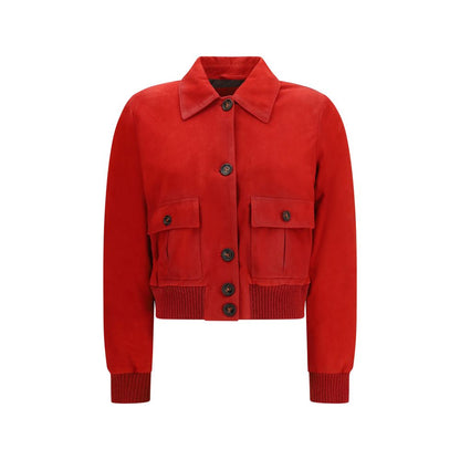 Valstar Red Goatskin Full-Length Jacket