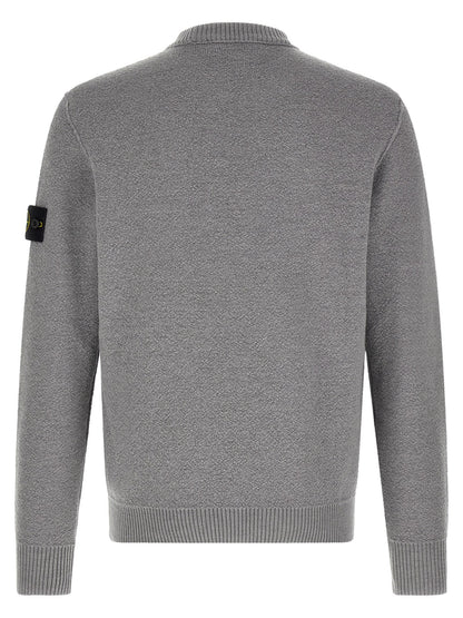 Stone Island Gray Virgin Wool Cardigan