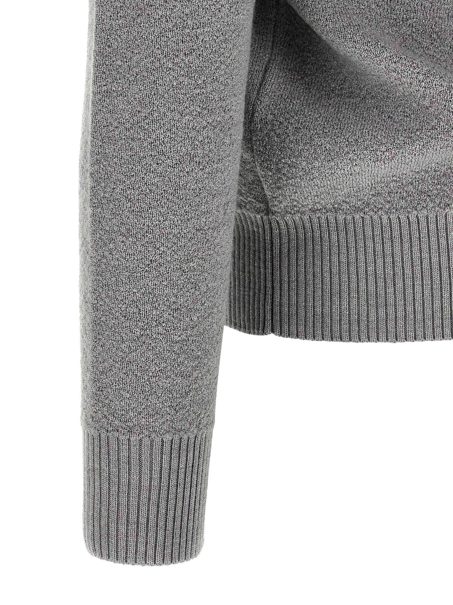 Stone Island Gray Virgin Wool Cardigan