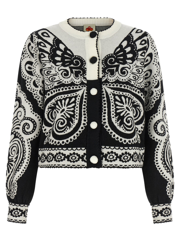 FARM RIO Bicolor Polyester Cardigan