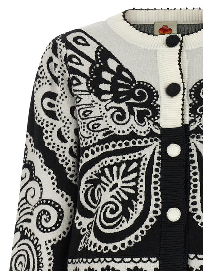 FARM RIO Bicolor Polyester Cardigan