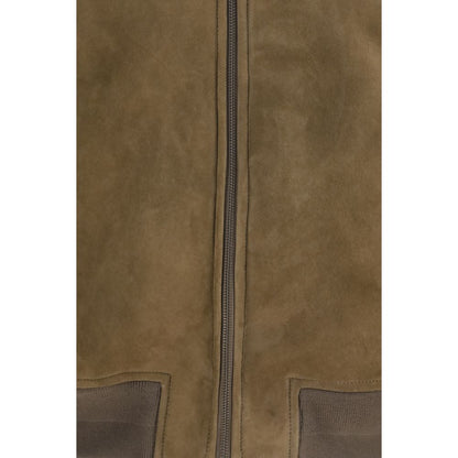 Salvatore Santoro Brown Lamb Ovis Aries Full-Length Jacket