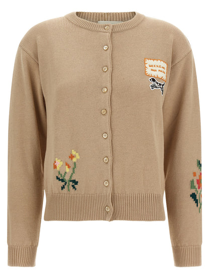 Max Mara Beige Cotton Cardigan