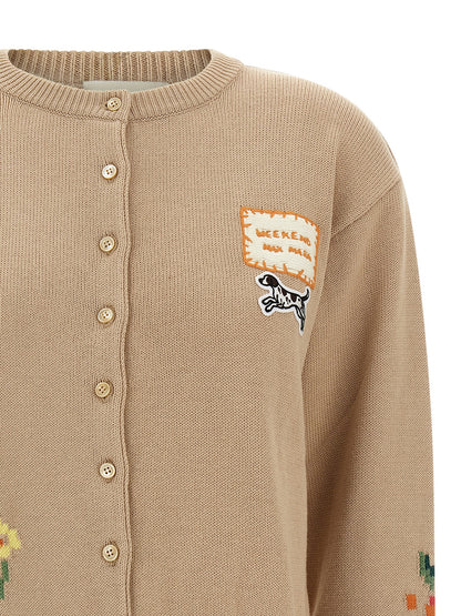 Max Mara Beige Cotton Cardigan