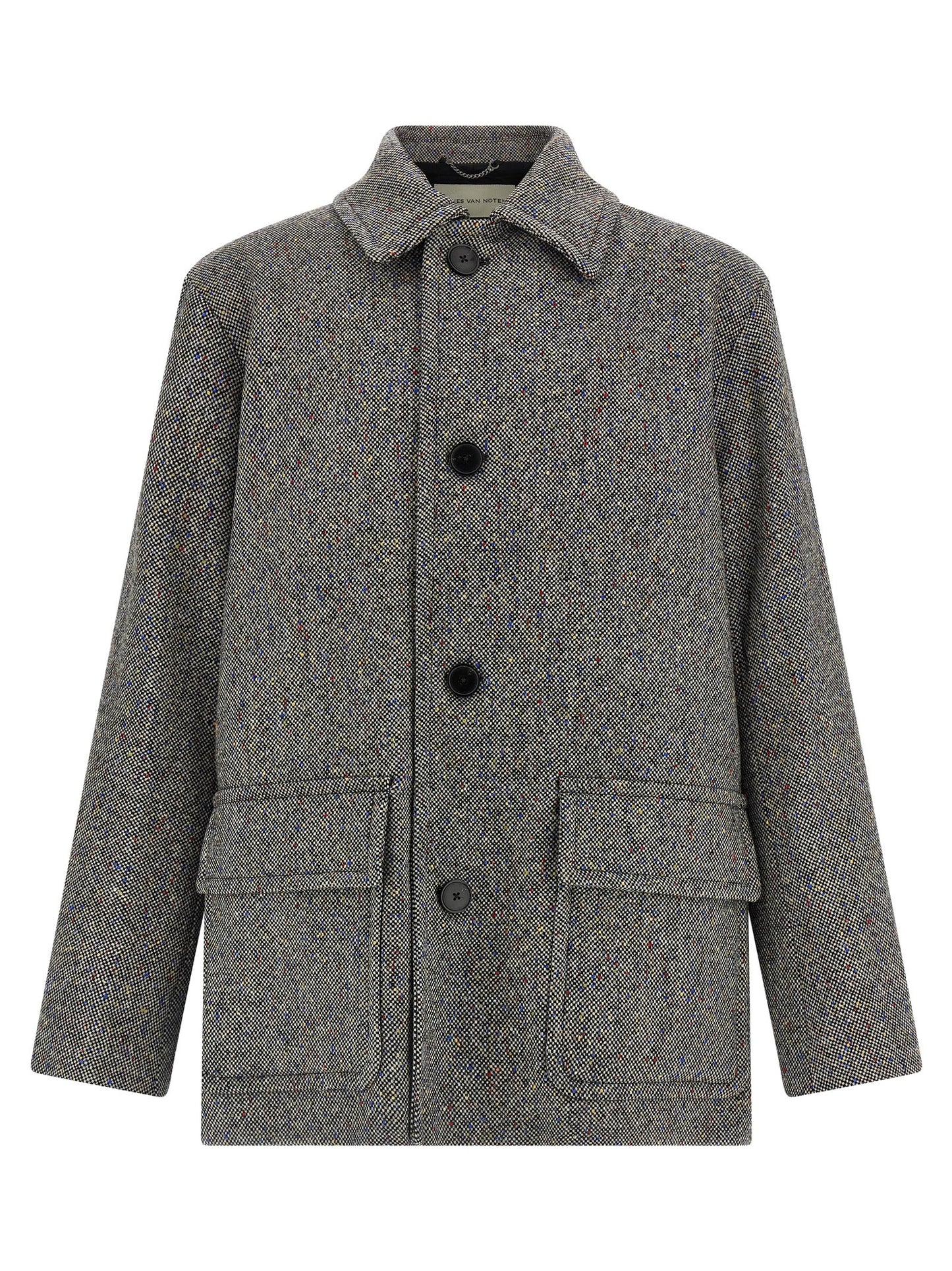 Dries Van Noten Gray Wool Coat