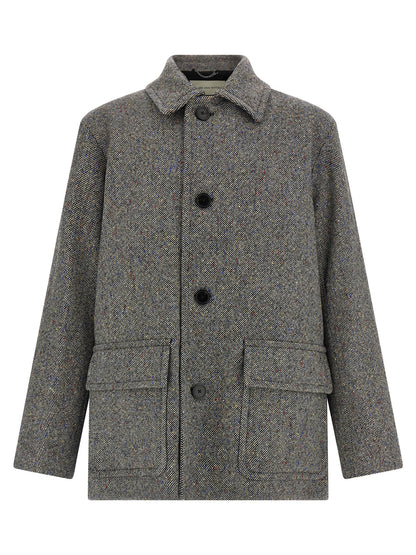 Dries Van Noten Gray Wool Coat