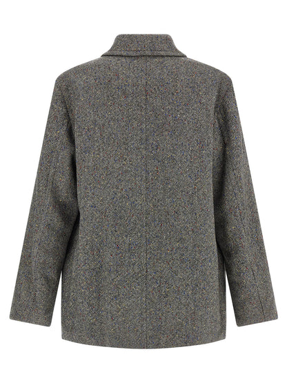 Dries Van Noten Gray Wool Coat