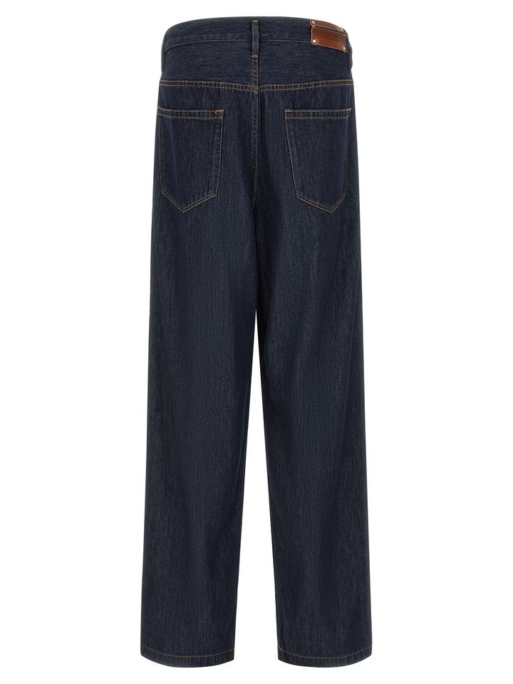 Dries Van Noten Blue Cotton Jeans Denim