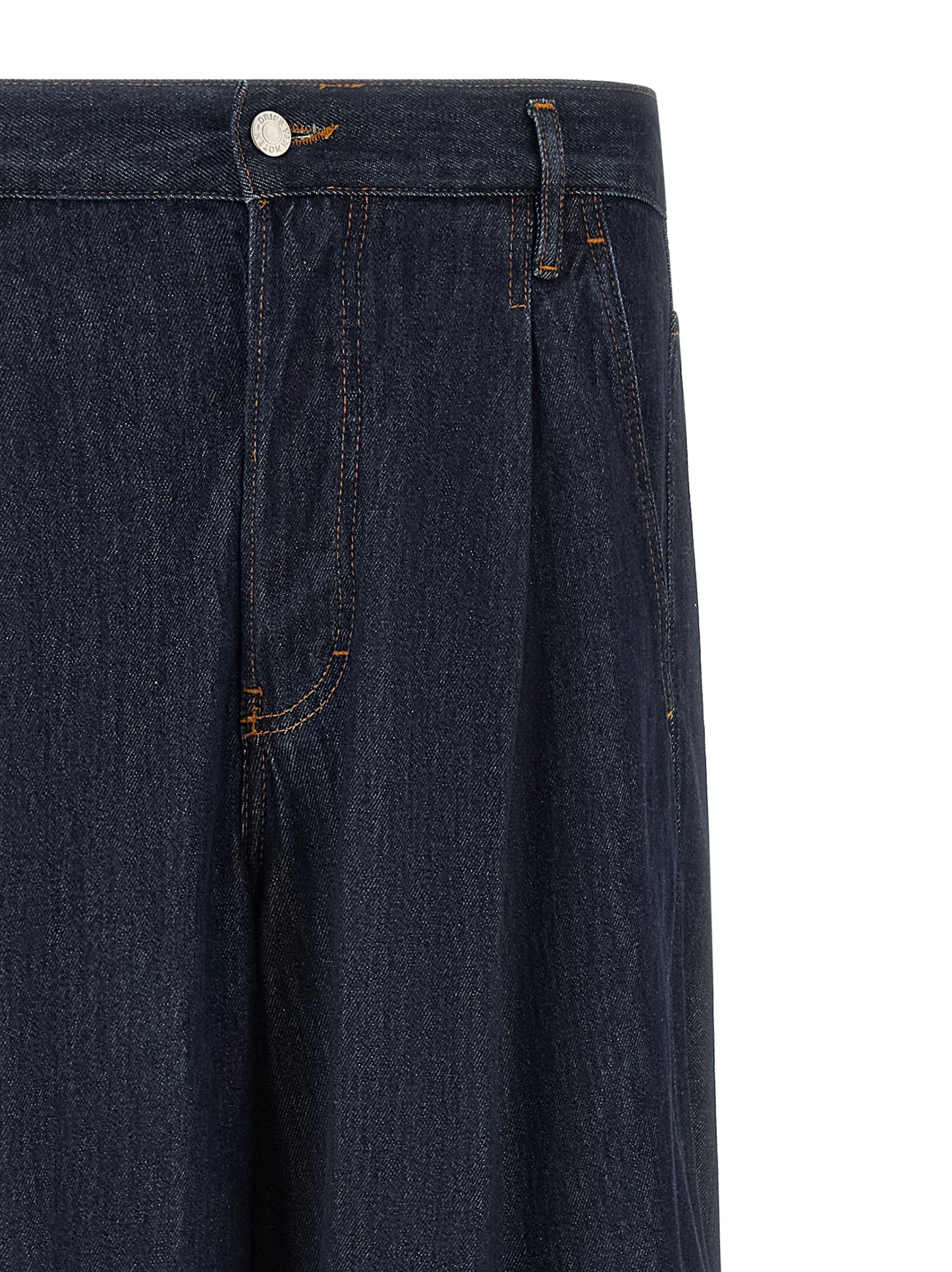 Dries Van Noten Blue Cotton Jeans Denim