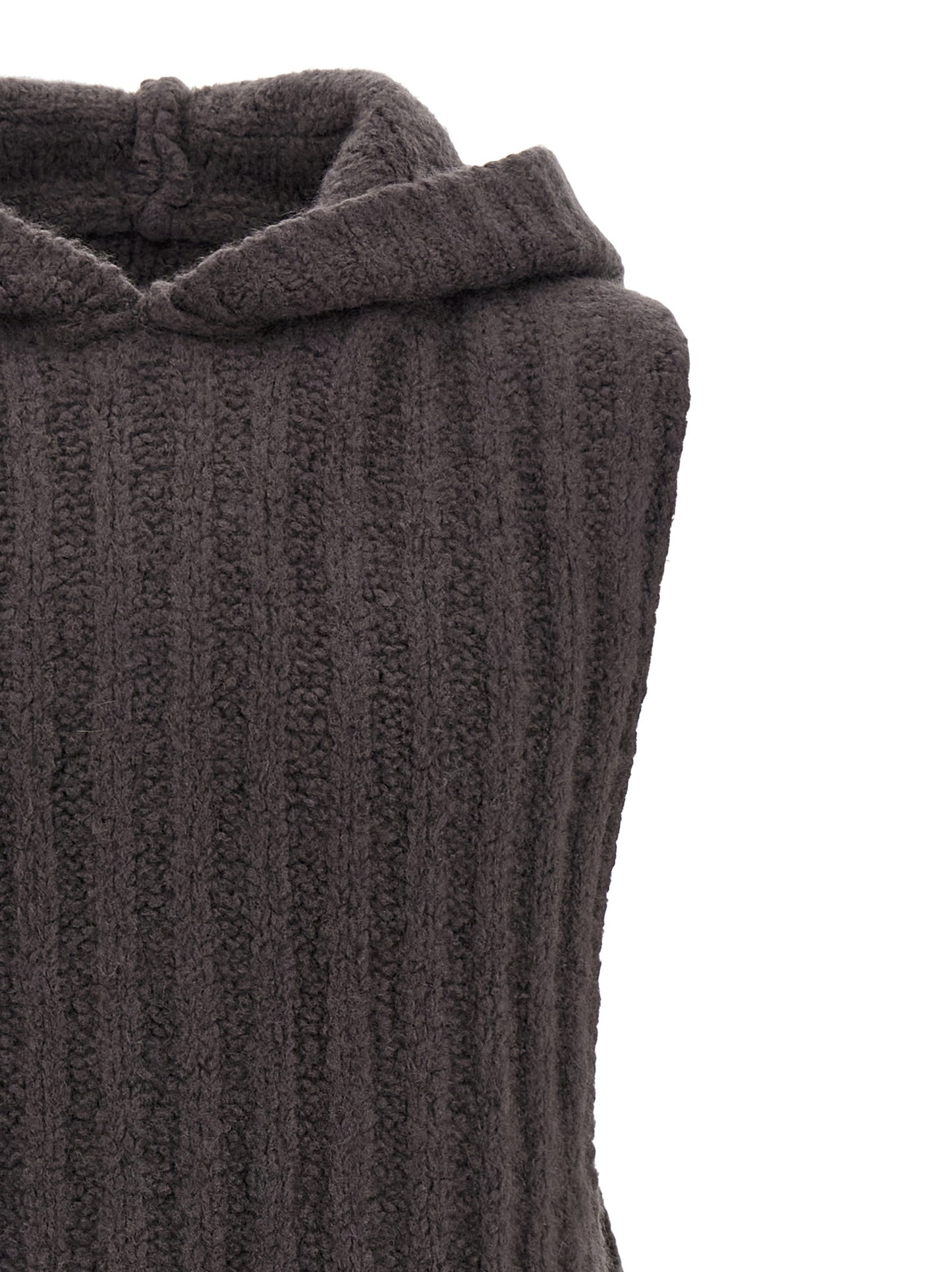 Rick Owens Gray Cashmere Sleeveles Sweater