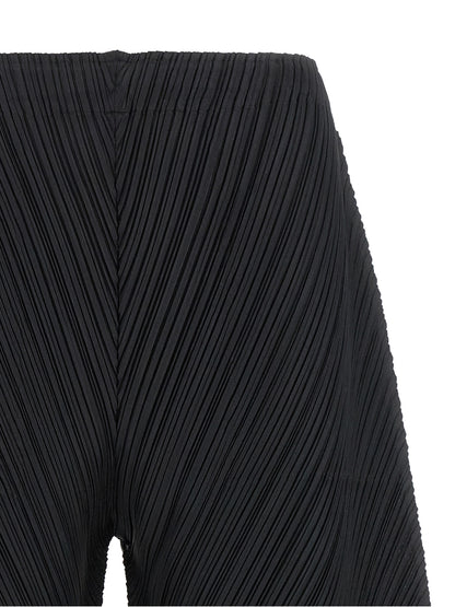PLEATS PLEASE ISSEY MIYAKE Black Polyester Casual Pants