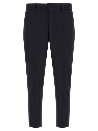 PT Torino Black Virgin Wool Casual Pants