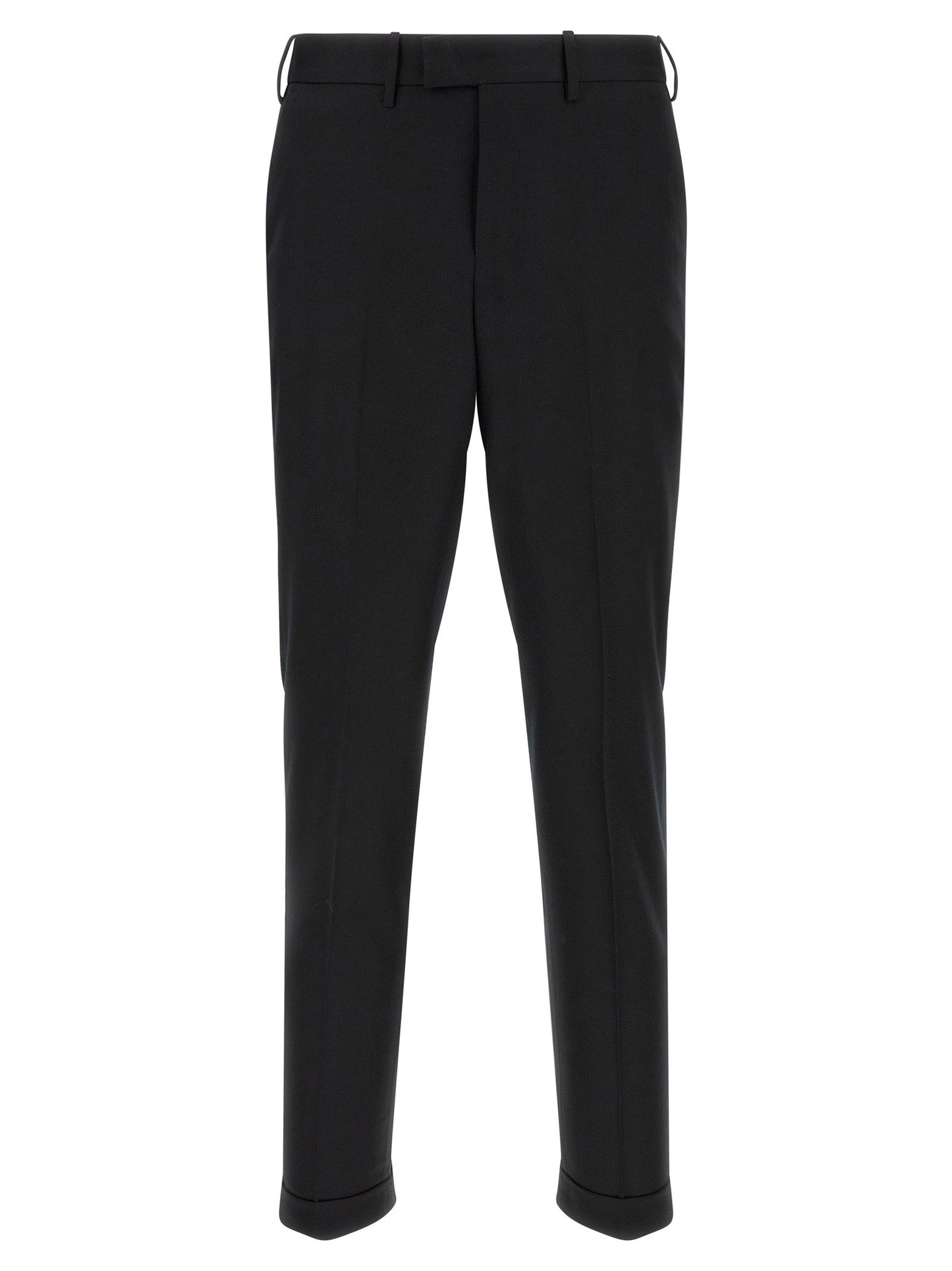 PT Torino Black Virgin Wool Dress Pants