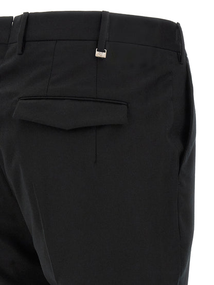 PT Torino Black Virgin Wool Dress Pants