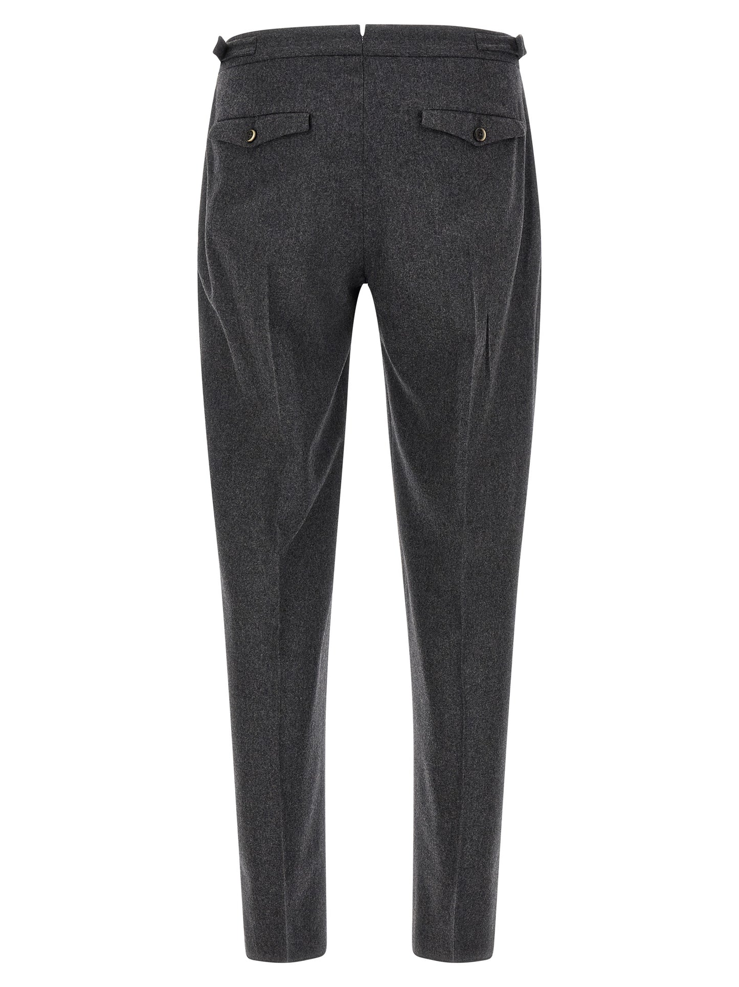 PT Torino Gray Virgin Wool Dress Pants