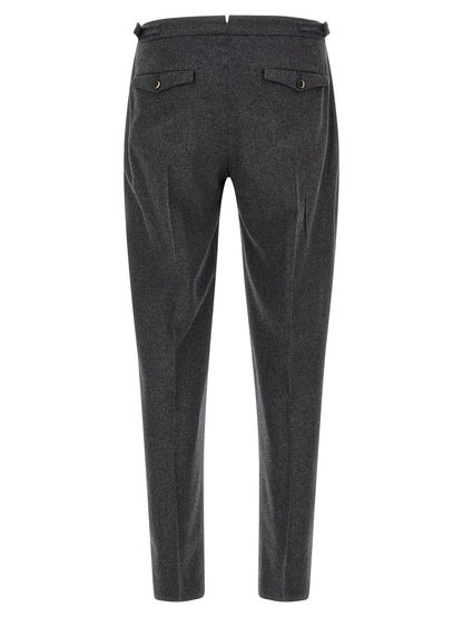 PT Torino Gray Virgin Wool Dress Pants