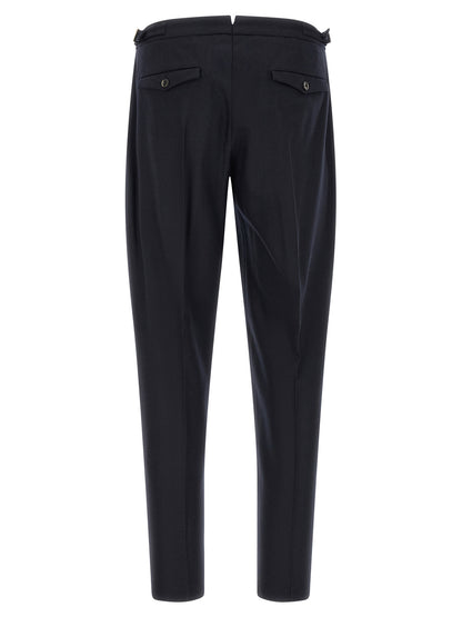 PT Torino Black Virgin Wool Dress Pants