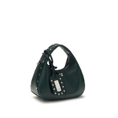 Ganni Bicolor Recycled Leather Shoulder Bag