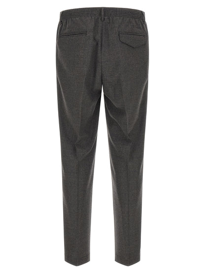 CELLAR DOOR Gray Virgin Wool Cropped Pants