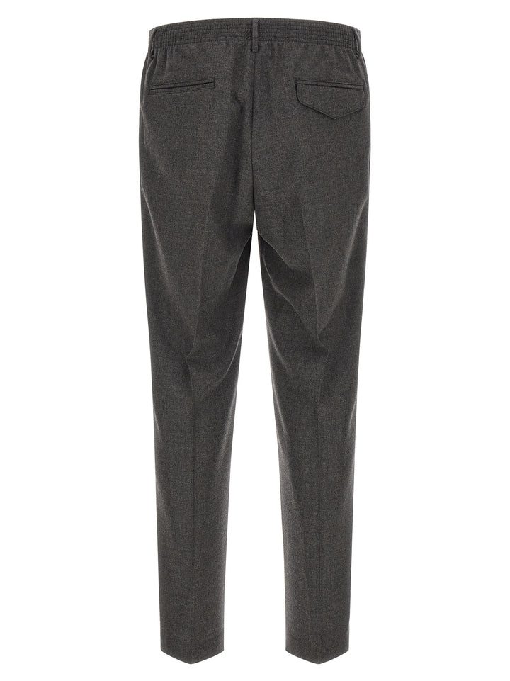 CELLAR DOOR Gray Virgin Wool Cropped Pants