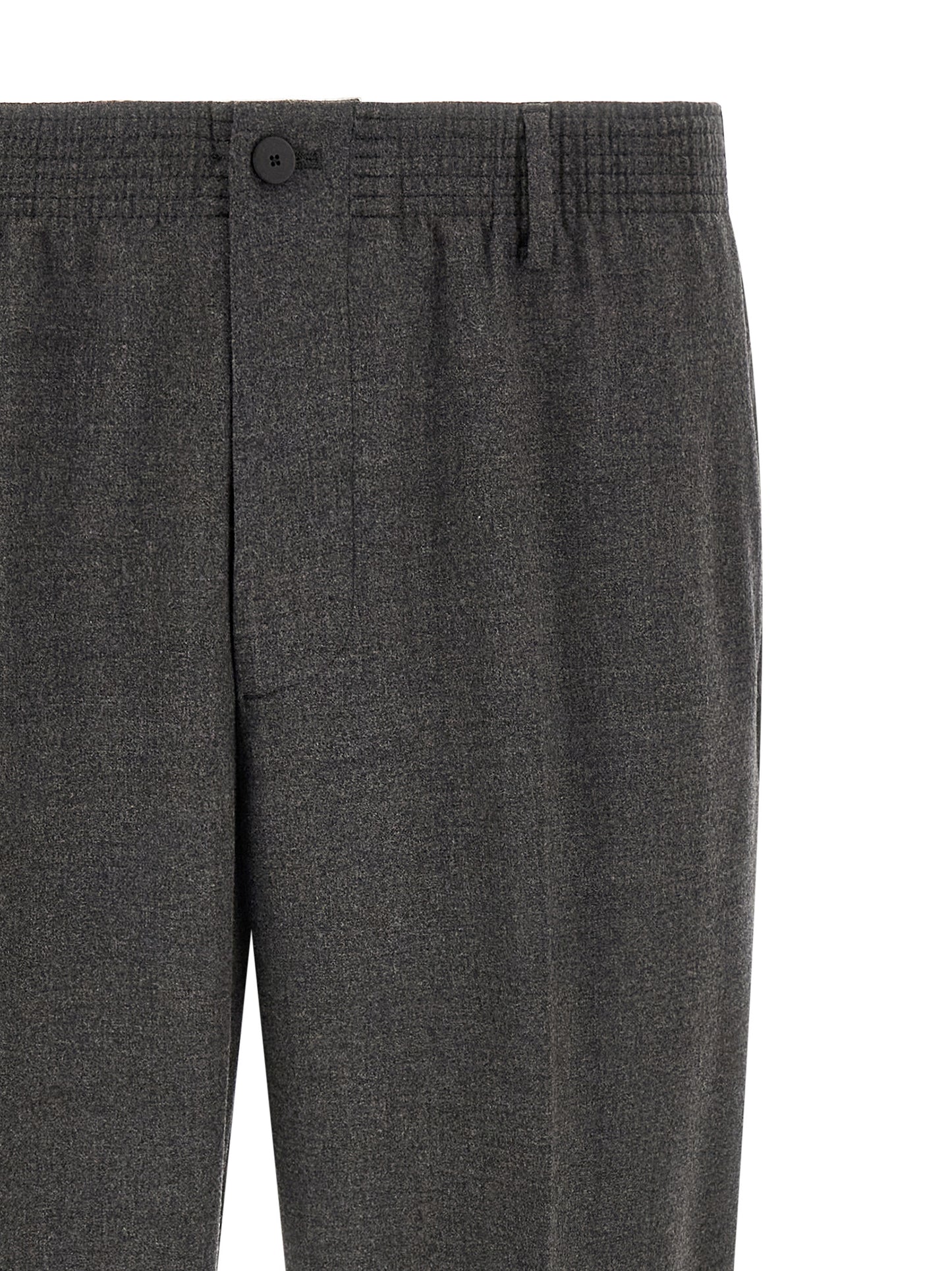 CELLAR DOOR Gray Virgin Wool Cropped Pants