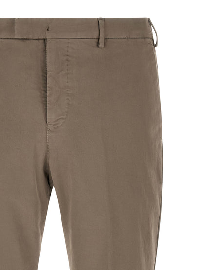 PT Torino Beige Cotton Casual Pants