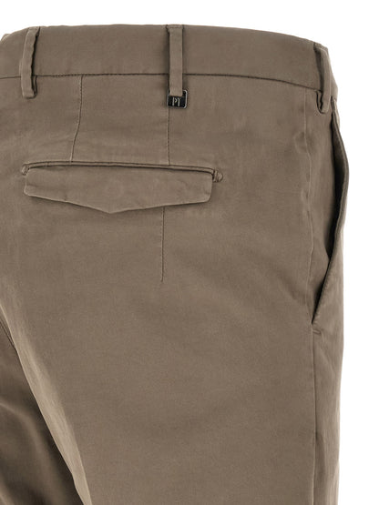 PT Torino Beige Cotton Casual Pants