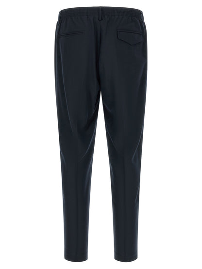 CELLAR DOOR Blue Virgin Wool Cropped Pants