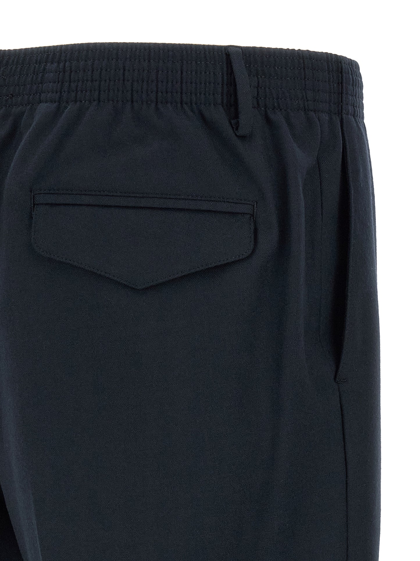 CELLAR DOOR Blue Virgin Wool Cropped Pants
